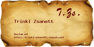 Trinkl Zsanett névjegykártya