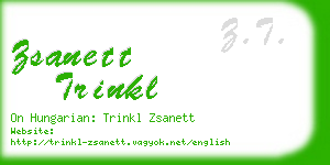zsanett trinkl business card